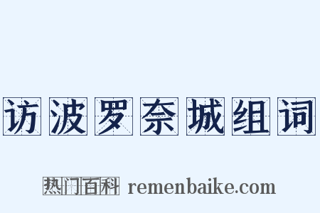 访波罗奈城组词是什么意思的图片